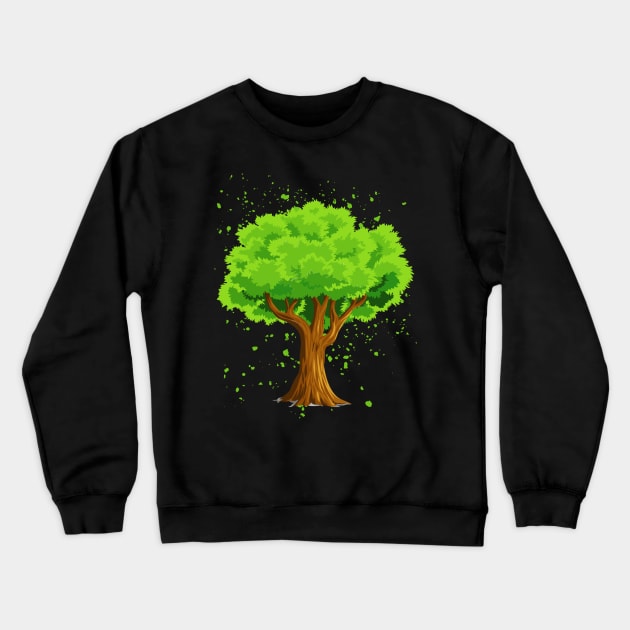 Tree Of Happiness Crewneck Sweatshirt by QW1Nky Shop